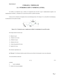 UNIDAD II (TORNILLOS)