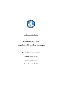 Comentarios sobre la palabra el nombre la sangre 