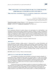 Comunidades de Aprendizaje: Organización y Fundamentación Científica