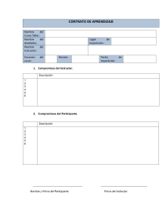 Contrato de Aprendizaje: Compromisos y Detalles del Curso