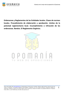 Ordenanzas y Reglamentos: Temario Oposiciones Administración Local