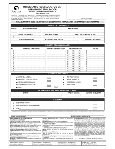 Formulario para solicitud de reembolso empleador