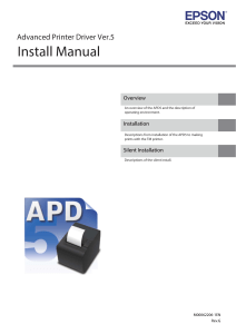 Advanced Printer Driver Ver.5 Install Manual