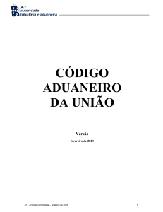 Codigo Aduaneiro Uniao