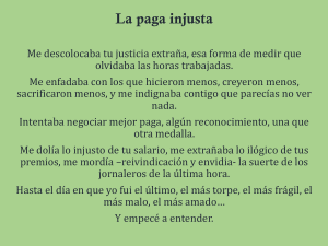 La paga injusta: Poema sobre la injusticia salarial