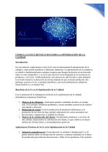 IA y Optimización de la Calidad: Una Revolución Industrial