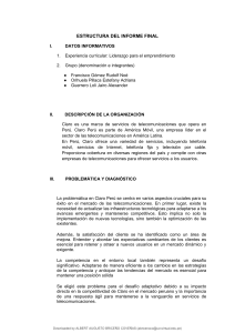 Informe Final: Liderazgo y Emprendimiento en Claro Perú