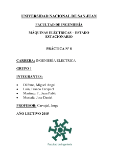 Máquinas Eléctricas: Práctica de Laboratorio UNSJ