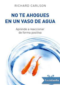 Libro no te ahogues en un vaso de agua