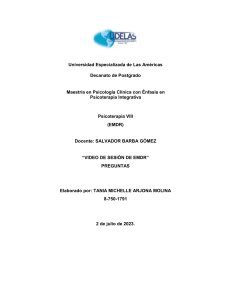 EMDR en Psicoterapia Integrativa: Análisis de Sesión