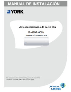 Manual de Instalación de Aire Acondicionado - Unidad de Pared