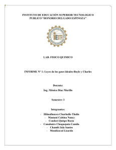 Informe Lab: Leyes Gases Ideales - Boyle y Charles