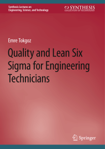 Quality and Lean Six Sigma for Engineering Technicians