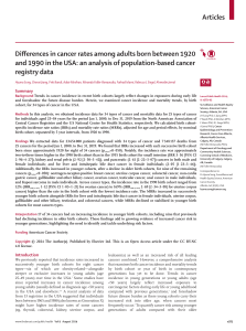 Cancer Rates in the USA: 1920-1990 Birth Cohort Analysis