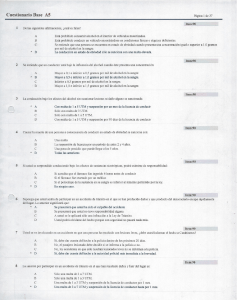 Licencia de conducir Cuestionario Base Clase A5 Ley 19.495