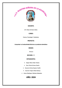 informe EXPERIMENTO SOBRE CONDUCTIVIDAD ELÉCTRICA