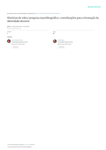 Histórias de Vida e Identidade Docente: Pesquisa (Auto)biográfica