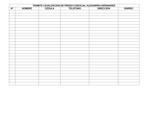 TRAMITE LEGALIZACION DE PREDIO CONCEJAL ALEXANDRA HERNANDEZ