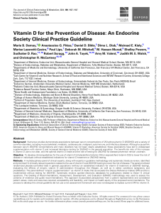 Vitamin D for the Prevention of Disease. Endocrine Society Guideline. 2024