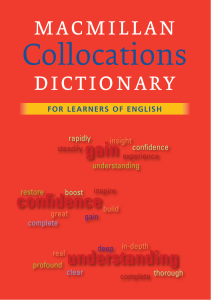 Macmillan Collocations Dictionary For Learners Of English Book