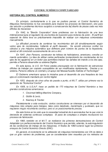 Control Numérico Computarizado (CNC): Historia y Programación