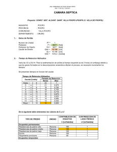 Diseño de Cámara Séptica Villa Poopo: Informe Técnico