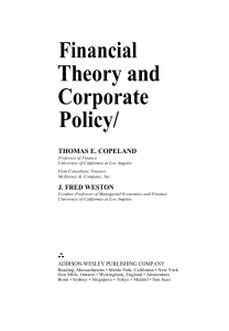 Financial Theory and Corporate Policy