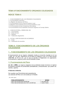 Tema 6. Funcionamineto de los organos colegiados