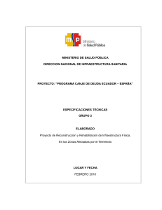 Especificaciones Técnicas: Reconstrucción Post-Terremoto Ecuador