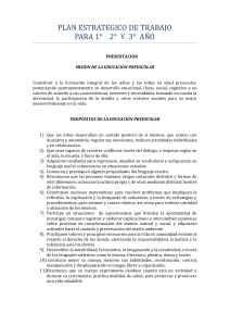 Plan Estratégico Educación Preescolar 1-3 Año