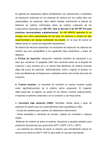 Lineamientos para inspeccion de corrosión externa e interna