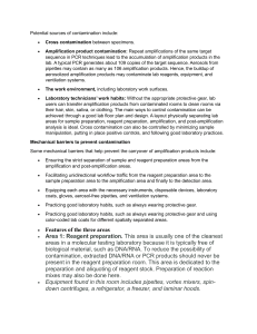 PCR Lab Contamination Control Protocol