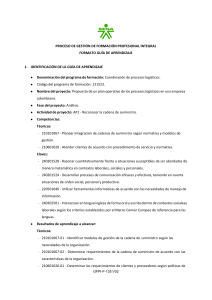 coordinacion procesos logisticos