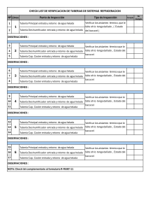 Verificacion de Tuberias de refrigeracion