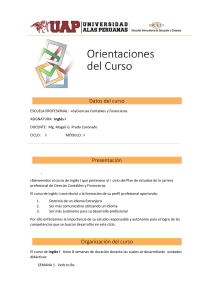 Orientaciones del curso-Inglés I-2015-1