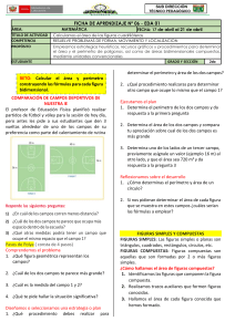 Área y Perímetro de Cuadriláteros: Ficha de Matemáticas