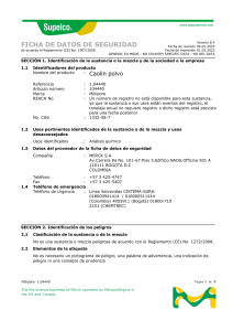 Ficha de Seguridad Caolín Polvo - Millipore