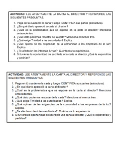 ACTIVIDAD CARTA AL DIRECTOR