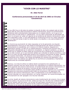 Globalización y Argentina: Análisis de la Conferencia de Aldo Ferrer