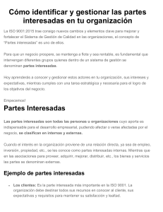 Identificación y Gestión de Partes Interesadas ISO 9001