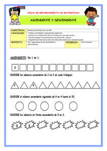 Ficha de Matemáticas: Ascendente y Descendente