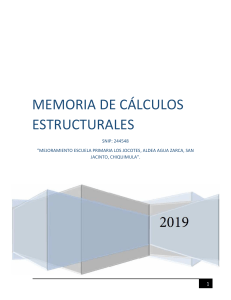 Memoria de Cálculos Estructurales: Escuela Primaria