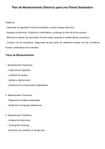 Plan Mantenimiento Electrico Desaladora Con Esquemas