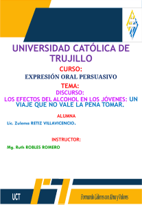 Efectos del Alcohol en Jóvenes: Discurso Persuasivo