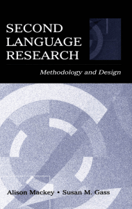  Mackey Second Language Methodology and Design.