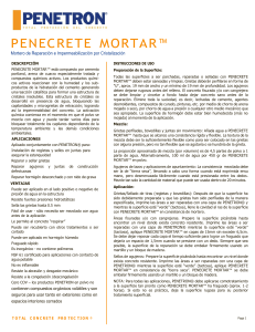 PENECRETE MORTAR™: Mortero de Reparación e Impermeabilización