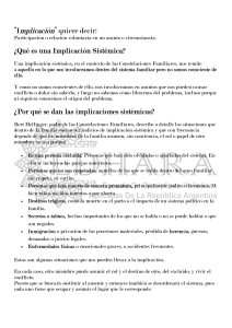 Implicaciones Sistémicas y Constelaciones Familiares