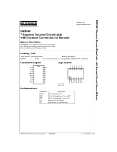 DM9368 7-Segment Decoder/Driver/Latch Datasheet