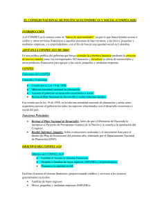 CONPES 3424: Acceso Financiero y Equidad Social en Colombia