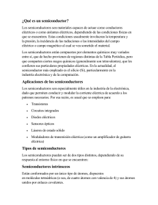 Semiconductores: Definición, Tipos y Aplicaciones